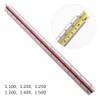 Scale Ruler, Plastic Triangular Scale, 30 cm Metric Scales 1:100