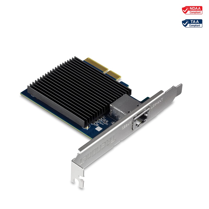 TRENDnet TEG-10GECTX 10 Gigabit PCIe Network Adapter, PCI Express 2.0