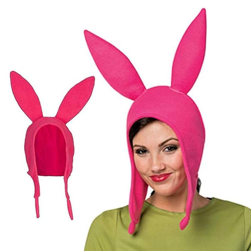 Bob's Burgers Louise Cosplay Pink Bunny Ears Hat, Pink (pink)