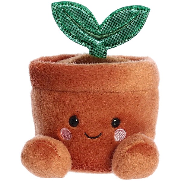 Aurora® Adorable Palm Pals™ Terra Potted Plant™ Stuffed Animal - Pocket-Sized Play - Collectable Fun - Brown 5 Inches