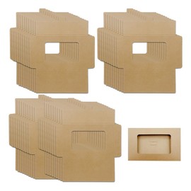 ONEBO Pack of 40 Postcard Covers, Kraft Paper Envelopes, Photo Sleeves, Brochure Sleeves, Envelopes with Window, for Artwork, Postcard Storage, Old Postcards