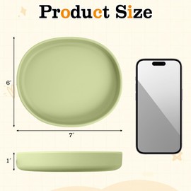 BNOSDM Silicone Dog Food Plate Shallow Dog Bowl Flat Cat Dish 1 Pack Small Puppy Plates for Small Dogs and Cats Whisker Fatigue Pet Feeding Bowls for Dry and Wet Food (Green)