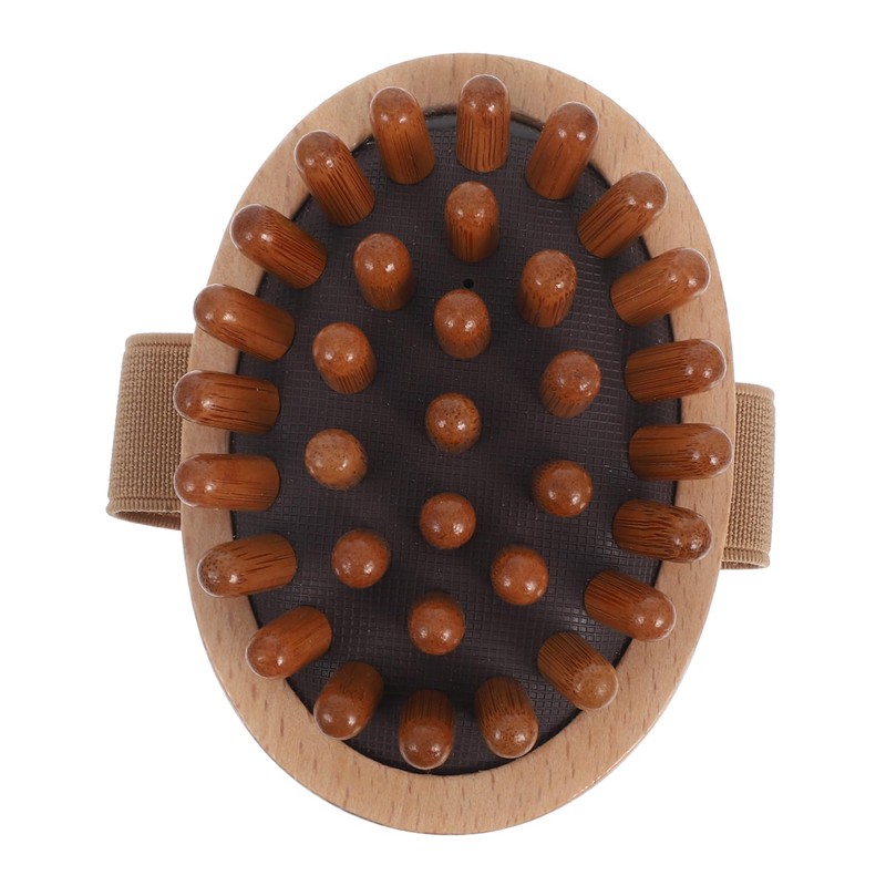 Beavorty 2pcs Wooden Scalp Massager Brush Handheld Acupoint Massage Tool
