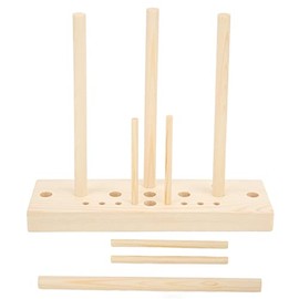 Wooden Ribbon Bow Maker Kit, Adjustable Hand Bow Making Tool with Board Sticks Decorating