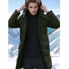 Ogfao Men's Long Winter Coats Heavy Puffer Jacket with Hood