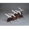 5 Pelicans in Flight by John Perry 11 inch Long