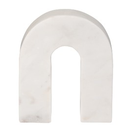 Sagebrook Home Marble, 6" H Horseshoe Tabletop Decor White, Horseshoe, Marble, Contemporary, 5" L X 2" W X 6" H, Marble