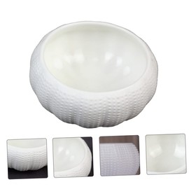 UPKOCH 6Pcs Ceramic Sea Urchin Bowls 3.54" White Sauce Dipping Dishes for Caviar, Sushi, Soy Sauce & Appetizers | Restaurant-Grade Molecular Gastronomy Plates, Japanese Cuisine & Home Kitchen