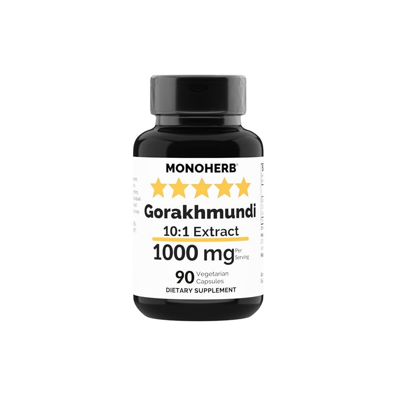 MONOHERB Gorakhmundi Extract 1000 mg - 90 Vegetarian Capsules
