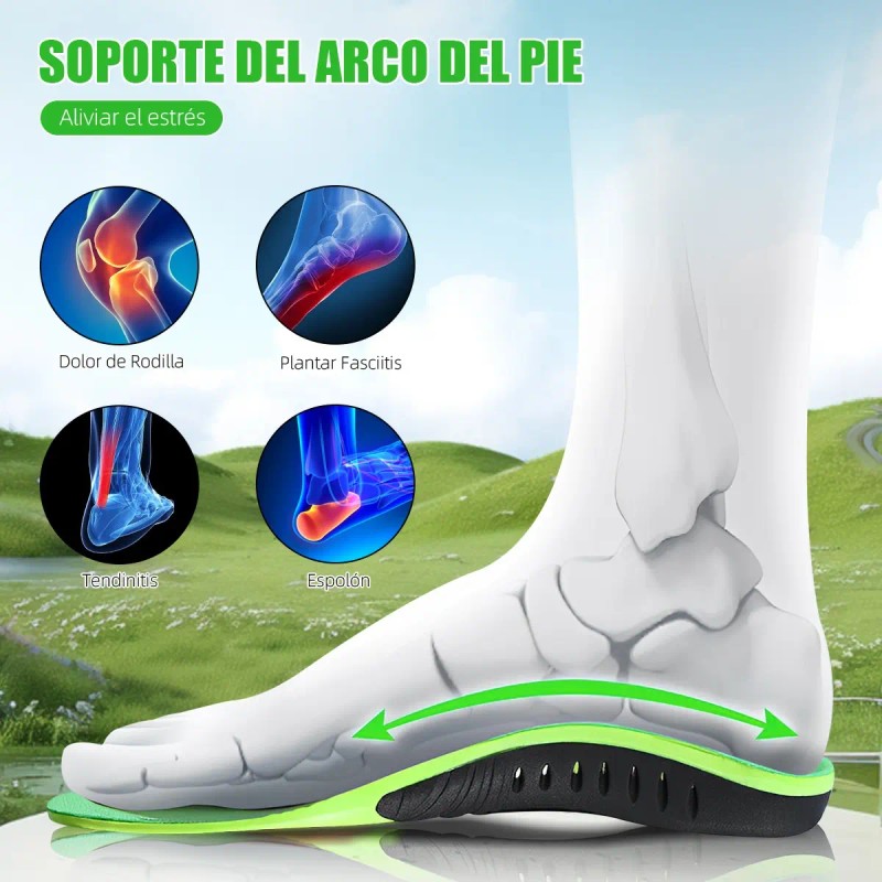2pcs Plantillas Ortopedicas Para Fascitis Plantar Pie Plano