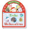 Frohe Weihnachten: Pappebuch mit Tragegriff und Guckloch