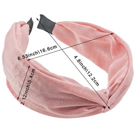 2 PACK Headband, knotted headbands for women, No Slip Cute Headbands, Accessories Glamour Turban Knotted Headband for Women