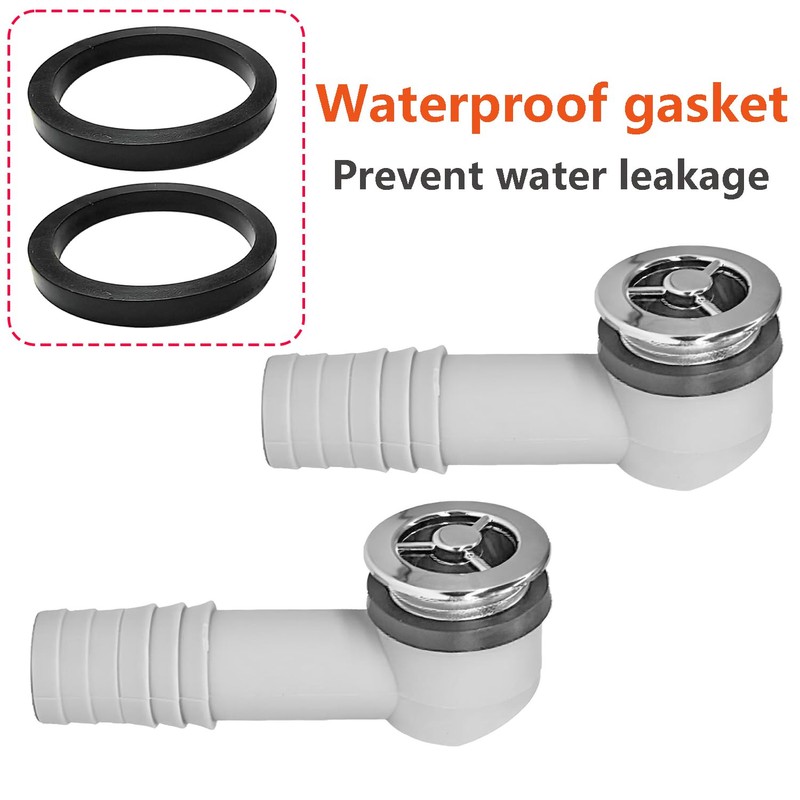 Qrity Pack of 2 Overflow Head, Overflow Sink, Overflow Pipes