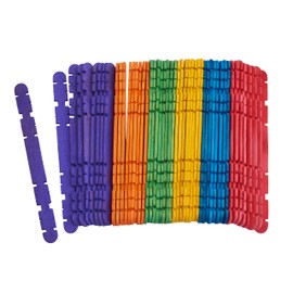 VBS Wooden Spatulas with Notches 50 Pieces 11.5 x 0.9 cm in 6 Colours