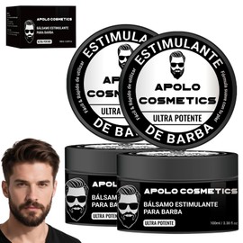 apolo cosmetics Para Barba - 2PCS, Ultra Potente Estimulante de Barba, Bálsamo para Crecimiento de Barba Crema, Beard Growth Blam, Softner/Unscented Beard Butter, Sin Irritación 100ml/3.38floz