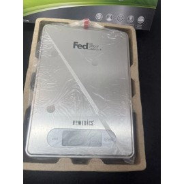 Homedics Ultra Thin Stainless Steel Kitchen Scale FedEx Logo 11 LB 5 Kg KS-500