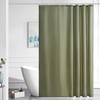 Furlinic Shower Curtain Mould Proof Resistant Wetroom Bathroom Polyester Fabric Sage Green 7ft Shower Curtains Liner Waterproof Rustproof Washable Weighted with 12 Hooks Extra Long 180x210cm 72x84.