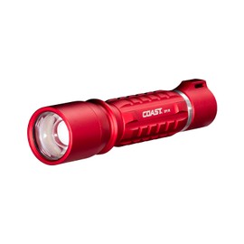 Coast XP11R 2600 Lumen USB-C Rechargeable LED Flashlight with Slide Focus® and Pure Beam® Focusing Optic, 4 Light Modes, Red