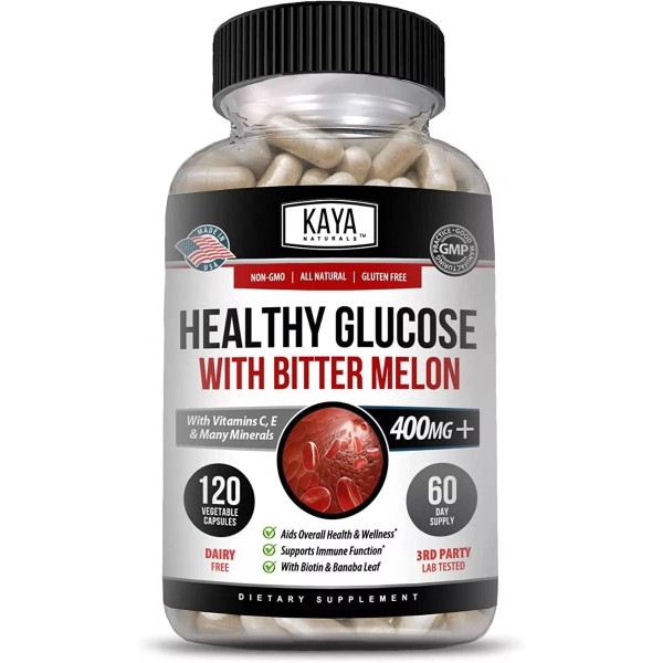 Kaya Natural Suplemento Control Glucosa Azúcar 120 Cáps. Kaya Hecho Usa