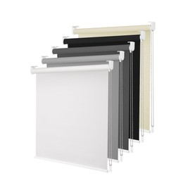 100% Blackout Roller Shades, Blinds for Windows with Thermal Insulated & UV Protection Waterproof Fabric,Window Blinds for Home Office Bedroom, Easy Installed (White-20 W x 72)