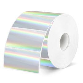 Yegawen Direct Thermal Label 2x1 Inch- Barcode Labels- Holographic Thermal Sticker Labels for Address, Shipping, Compatible with Rollo Label Printer & MUNBYN& Zebra (300 Labels/Silver)