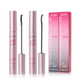 Clio 클리오 킬래쉬 수퍼프루프 마스카라 파인 (색상선택) [파인 01 바닐라블랙] Clio Kill Lash Superproof Mascara Fine (Color Selection) [Fine 01 Vanilla Black]