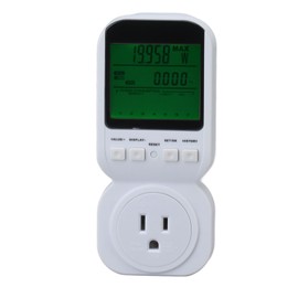 15A 60HZ 1800W Electricity Usage Monitor TS 8000 High Accuracy Power Meter Plug Power Watt Voltage Amps Meter with Digital LCD
