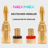 NEXMEX Banana Plugs for Speaker Cable – Set of 4