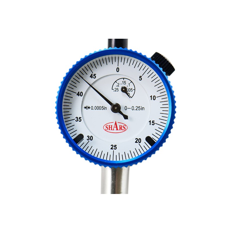 Shars 0.25" High Precision Dial Indicator, .0005" Graduation, AGD1 Travel