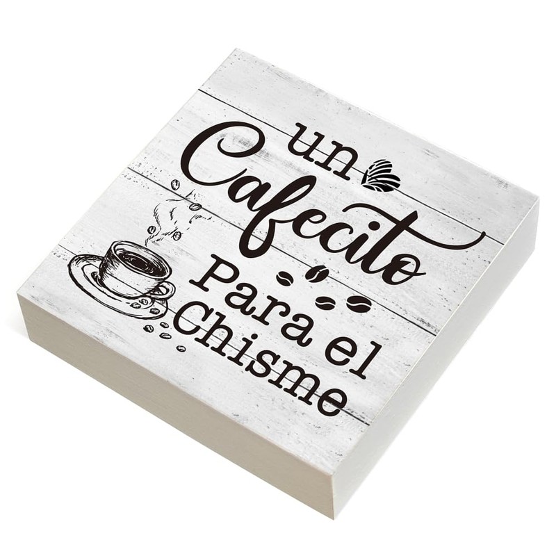 Qubereeree Stylish Coffee Bar Cafe Station Signs,Funny Spanish Decoration Sign