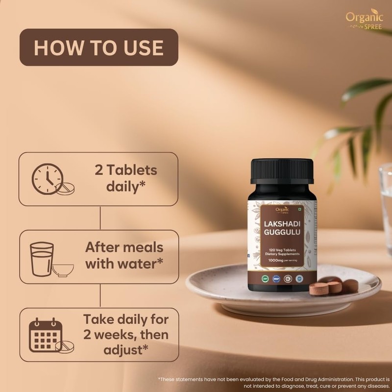 ORGANIC SPREE Lakshadi Guggulu 120 Tablets - Bone and Joint