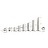Tornillos M2.5 acero inoxidable 300pcs A2 hexagonal con surtido de