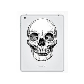 2 x 10cm/100mm Skull Vinyl Stickers Travel Luggage Horror Scary #7453