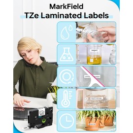 MarkField Compatible Label Tape Replacement for Brother P Touch TZe-231 TZ White 12mm 0.47 for Printer PT-1000 PT-1005 PT-1010 PT-1080 PT-h75 PT-h101c PT-h105 h107 h108 d200 Label Maker, 3 Pack