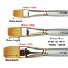 ZEM Brush Golden Taklon Wash Brush Set Sizes 1/2", 3/4",