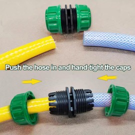 BlingKingdom 6pcs Hose Repair Connector Extender for Join 1/2 inch Garden Hose Pipe Quick Repair Connection Plastic Garden Hose Joiner Splicer Leakproof Design（Green）