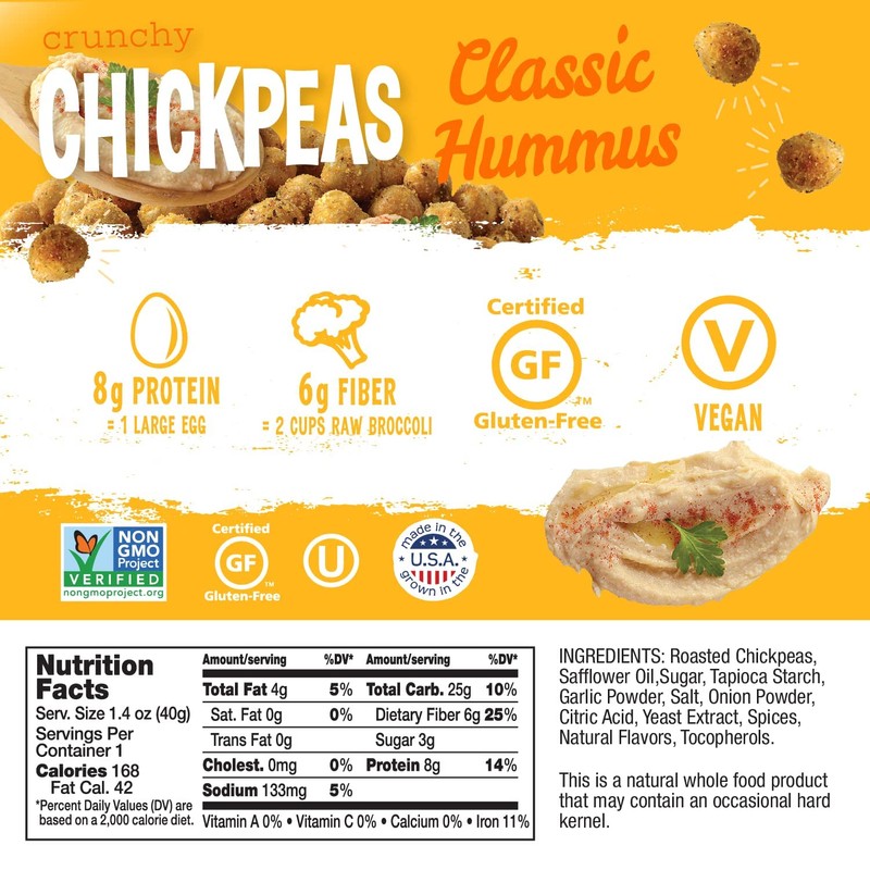 The Good Bean Crunchy Chickpeas - Classic Hummus - (10