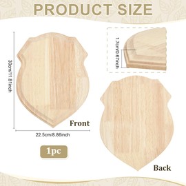 FINGERINSPIRE Untreated Wooden Board 30 x 22.5 x 1.7 cm Blanched Almond Colour Sign Shaped Wood Exhibition Base Untreated Wood Craft Base Empty Wooden Board for Home Decoration DIY Work