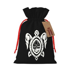 ADOSIA Guam Sea Turtle Drawstring Gift Bags Sized Reusable Holiday Gift Bags