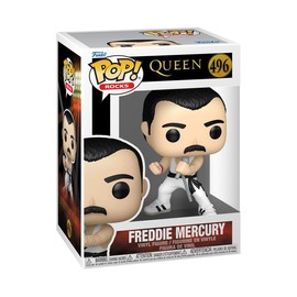 Funko POP! Rocks: Queen - Freddie Mercury - White Singlet - Figura in vinile da collezione - Idea regalo - Prodotto ufficiale - Giocattoli per bambini e adulti - Modello di figura per collezionisti