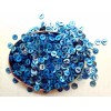 12 Diminutive Cobalt Blue Mother of Pearl Buttons ~ under