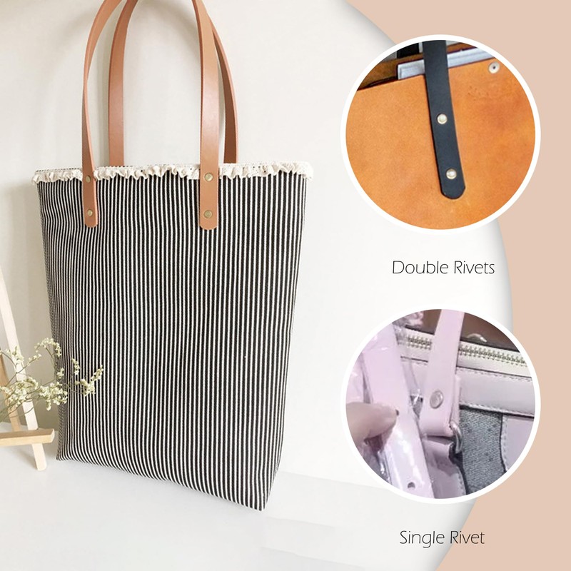 Tycoonest Replacement PU Bag Handle Strap Pack of 2, Solid