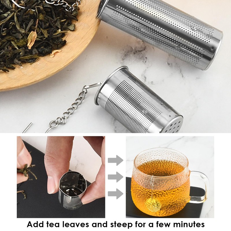 6 Pieces Loose Tea Infuser, Stainless Steel Tea Strainer, Spice