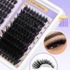 Fluffy Lash Clusters 150D+200D+300D Thick Volume Cluster Eyelash Extensions 12-25mm
