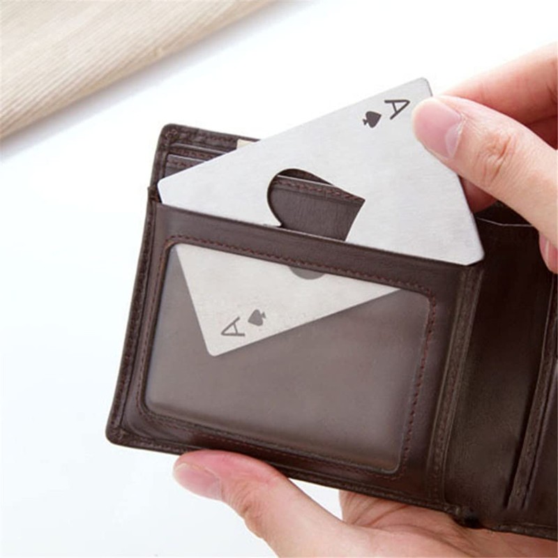 XSAJU Bottle Opener, Stylish Playing Cards, Set of 2, Spade