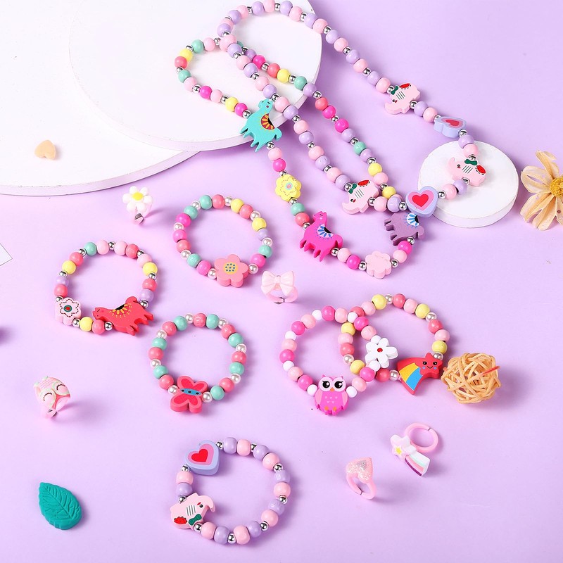 Naler 6 Kit Pulseras Collares y Anillos Conjunto de Cuentas