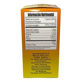 Dina Mango Africano 30 Caps 500 Mg Detox Reductivo