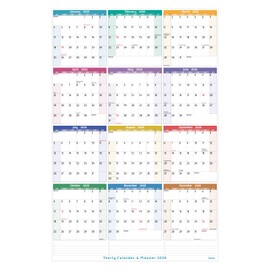 2026 Yearly Wall Calendar - Large Yearly Calendar 2026, Jan 2026 - Dec 2026, 25.2'' x 38.2''(Open), 2026 Calendar 12 Months, Yearly Wall Calendar 2026 with To-do Lists, Notes, Stickers, All At One Page