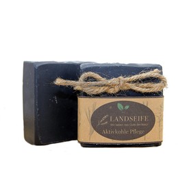 Landseife Activated Carbon Care - Handmade Organic Natural Soap Black Soap