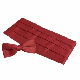Broadway Tuxmakers Burgundy Mens Bow Tie & Cummerbund Set NEW Wedding Prom Formal
